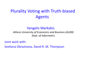 Plurality Voting with Truth