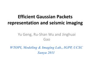 Efficient Gaussian Packets representation and seismic imaging