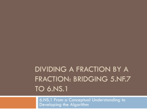 Dividing Fractions: Fraction by a Fraction
