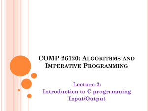 COMP 26120: Algorithms and Imperative Programming