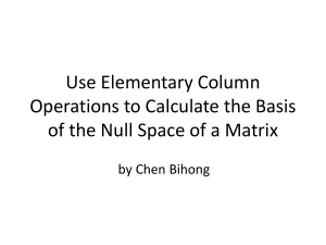 Use Elementary Column Operations to Calculate the Basis of the