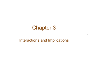Ch.3 - Interactions and Implications