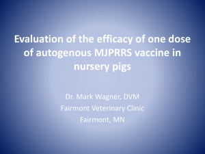 Control Study in Nursery Pigs Presented at the 2012 AASV Meeting