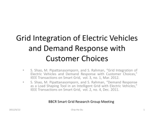Grid Integration of Electric Vehicles and Demand