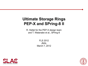 PEP-X and SPring