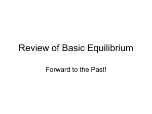 General Equilibrium Review