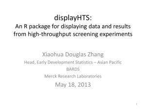 displayHTS: an R package for displaying data and results from high