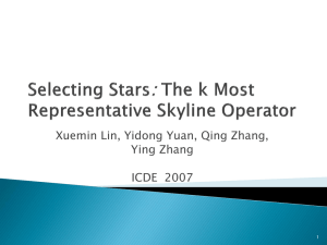 Selecting Stars: The k Most Representative Skyline Operator
