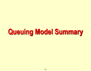 Module 8A Queuing Model Summary