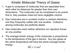 Kinetic Molecular Theory Notes