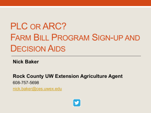 Farm Bill 2014 Green and Rock County Presentation
