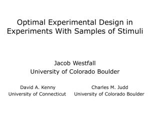 Optimal experimental design in experiments with