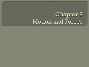 Chapter 8 Motion and Forces