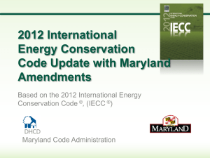 2012 International Energy Conservation Code Update with