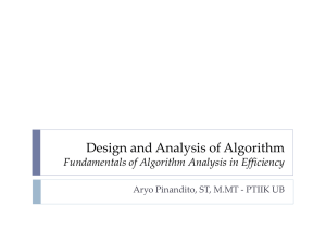 DAA – IB – Fundamentals of Algorithm Analysis in Efficiency