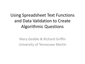 Algorithmic Problems - University of Tennessee at Martin