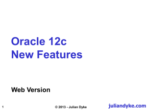 Oracle 12c New Features