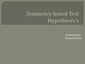 Symmetry-based Test Hypothesis`s