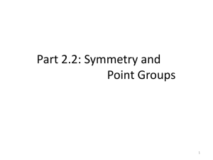 Intro to Point Groups