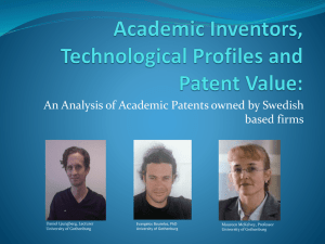 Academic Inventors, Technological Profiles and