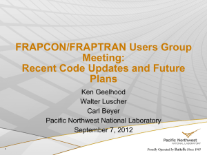 FRAPCON/FRAPTRAN Users Group Meeting - FRAPCON