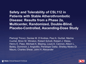 Tricoci_CSL2a - Clinical Trial Results