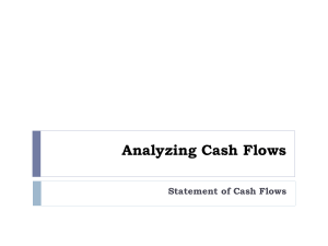 Analysis of Cash Flows