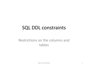 SQL DDL constraints