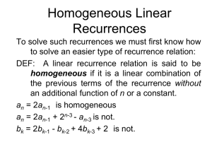 Solving Recurrences