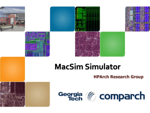 Overview of MacSim