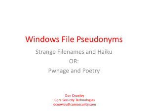 Windows File Pseudonyms