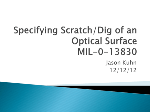 Specifying Scratch/Dig of an Optical Surface MIL-0