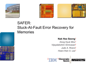 SAFER: Stuck-At-Fault Error Recovery for Memories