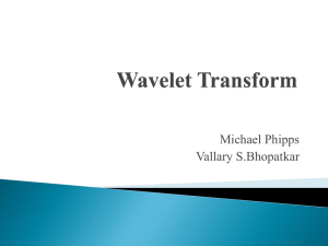 Wavelet transform Ch 13.?