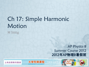 01 Simple Harmonic Motion