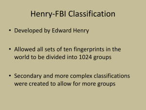 Henry-FBI Classification