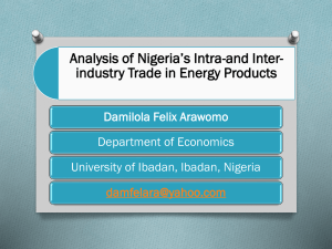 Analysis of Nigeria*s Intra-and Inter-industry Trade in
