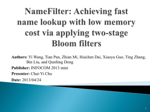 NameFilter: Achieving fast name lookup with low memory cost via