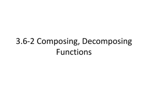 3.6-2 Composing, Decomposing Functions