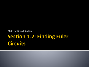 Section 1.2: Finding Euler Circuits