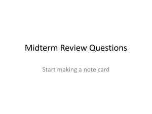 Midterm Review Questions