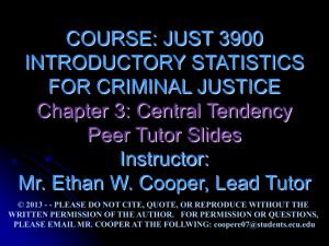 Chapter 1: Introduction to Statistics