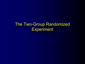 The Two-Group Randomized Experiment
