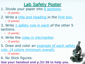 Safety Poster or Poem Directions