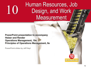 Human Resources and Job Design