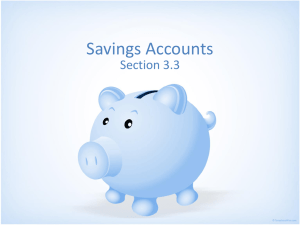 3.3 Savings Accounts
