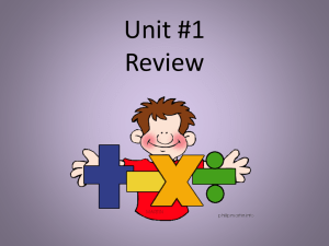 Unit Review Topics 3 & 4