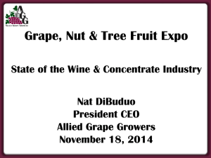 Grape, Raisin & Nut Expo - State of the Wine & Concentrate Industries