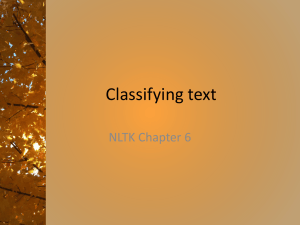 Classifying text