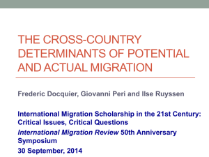 The Cross-Country Determinants of Potential and Actual Migration